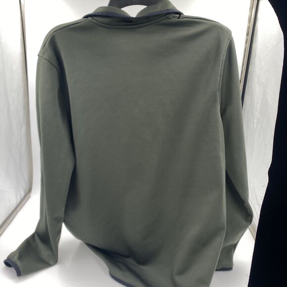 Under Armour Men's Medium ColdGear Loose Fit 1/4 Zip Mock Neck Lined Green - Picture 4 of 4